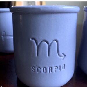 La Fermiere Zodiac SCORPIO Glazed Terra Cotta Mini pot